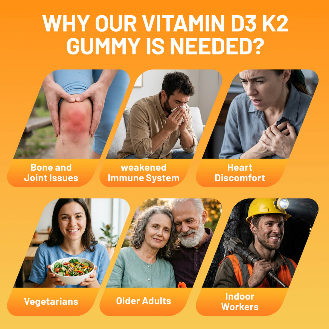 Evaluepure Vitamin D3 K2 Gummies, 10000 IU D3+200 mcg K2, Non-GMO